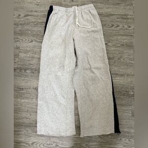 John Galt Gray and Navy Blue Anastasia Baggy Sweatpants